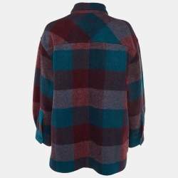 Isabel Marant Etoile Multicolor Patterned Wool Blend Oversized Jacket S