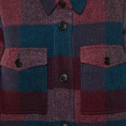 Isabel Marant Etoile Multicolor Patterned Wool Blend Oversized Jacket S