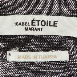 Isabel Marant Etoile Black Logo Print Linen Koldi T-Shirt M
