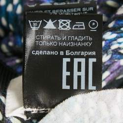 Isabel Marant Etoile Blue Jeldia Print Jersey Draped Midi Skirt M