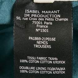 Isabel Marant Etoile Blue Cotton Nemes Elasticated Waist Pants XS