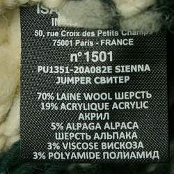Isabel Marant Etoile Green Sienna Intarsia Wool Pullover XS