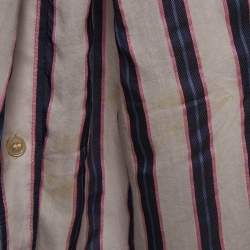 Isabel Marant Etoile White/Blue Stripe Cotton Blend Seenli Shirt Dress M