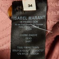 Isabel Marant Étoile Pink Corduroy Oversized Dexo Shirt S