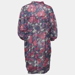 Isabel Marant Etoile Pink/Blue Abstract Print Maze Dress M