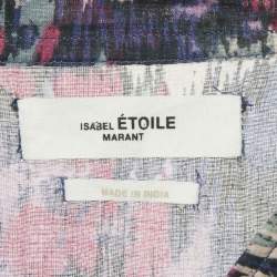 Isabel Marant Etoile Pink/Blue Abstract Print Maze Dress M