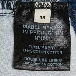 Isabel Marant Etoile Blue Tie-Dye Denim Skirt S