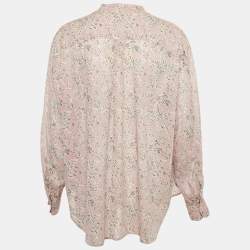 Isabel Marant Etoile Purple Floral Print Cotton Loose Fit Shirt M