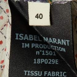 Isabel Marant Etoile White Printed Silk Erell Top S