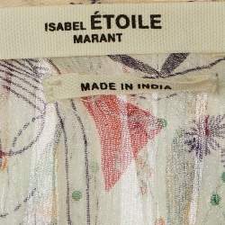 Isabel Marant Etoile White Printed Silk Erell Top S