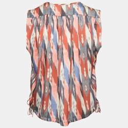Isabel Marant Etoile Satin Print Sleeveless Top M