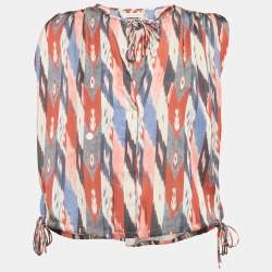 Isabel Marant Etoile Satin Print Sleeveless Top M