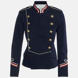Isabel Marant Etoile Navy Blue Cotton Double Breasted Jacket S
