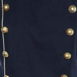 Isabel Marant Etoile Navy Blue Cotton Double Breasted Jacket S