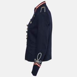 Isabel Marant Etoile Navy Blue Cotton Double Breasted Jacket S