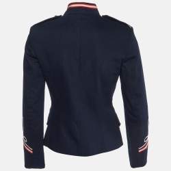 Isabel Marant Etoile Navy Blue Cotton Double Breasted Jacket S