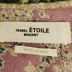 Isabel Marant Etoile Lilac Floral Print Cotton Voile Blouse S