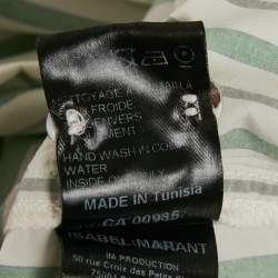 Pre Owned Isabel Marant Etoile Green Stripe Cotton Ajady Shirt S