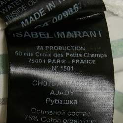 Pre Owned Isabel Marant Etoile Green Stripe Cotton Ajady Shirt S