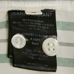 Pre Owned Isabel Marant Etoile Green Stripe Cotton Ajady Shirt S