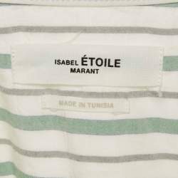 Pre Owned Isabel Marant Etoile Green Stripe Cotton Ajady Shirt S