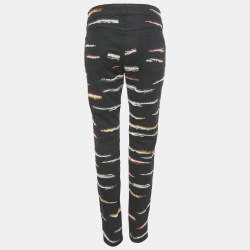 Pre Owned Isabel Marant Etoile Black Embroidered Denim Jeans M Waist 32"
