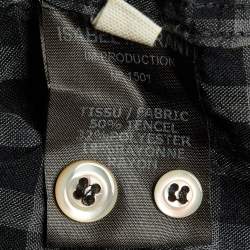 Pre Owned Isabel Marant Etoile Black Checkered Tencel Oversized Button Front Shirt M