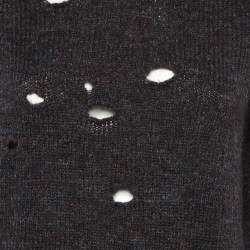 Pre Owned Isabel Marant Etoile Dark Blue Mohair & Wool Distressed Sweater M