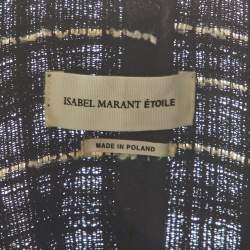 Pre Owned Isabel Marant Etoile Black Striped Cotton Button Front Cardigan S