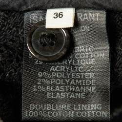 Pre Owned Isabel Marant Etoile Black Striped Cotton Button Front Cardigan S