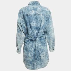 Pre Owned Isabel Marant Etoile Blue Washed Denim Mini Dress S