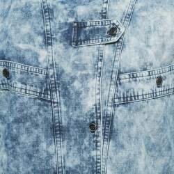 Pre Owned Isabel Marant Etoile Blue Washed Denim Mini Dress S