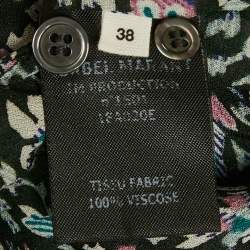 Pre Owned Isabel Marant Étoile Green Printed Crepe Midi Dress