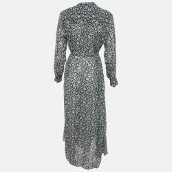Pre Owned Isabel Marant Étoile Green Printed Crepe Midi Dress
