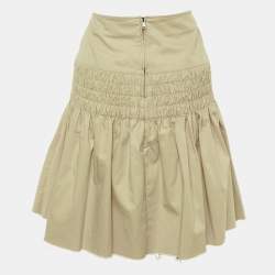 Pre Owned Isabel Marant Étoile Beige Cotton Smocked Skirt S