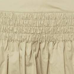 Pre Owned Isabel Marant Étoile Beige Cotton Smocked Skirt S