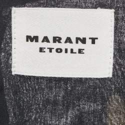 Pre Owned Isabel Marant Etoile Black Printed Cotton Galaor Top XL