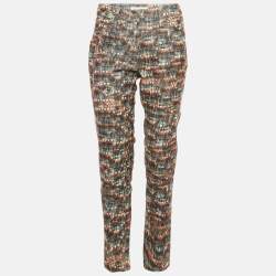 Pre Owned Isabel Marant Etoile Multicolor Printed Corduroy Perry Pants M