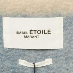 Pre Owned Isabel Marant Etoile Blue / Beige Plaid Felt Klelayo Coat S