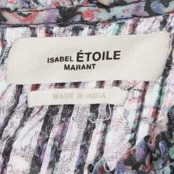 Pre Owned Isabel Marant Etoile Blue Floral Print Cotton Layona Blouse M