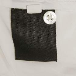 Pre Owned Isabel Marant Étoile White Broderie Anglaise Cotton Ruffled Blouse M