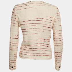 Pre Owned Isabel Marant Etoile Cream /Red Striped Tweed Glenn Jacket M