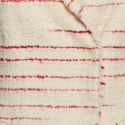 Pre Owned Isabel Marant Etoile Cream /Red Striped Tweed Glenn Jacket M