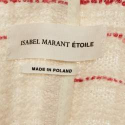 Pre Owned Isabel Marant Etoile Cream /Red Striped Tweed Glenn Jacket M
