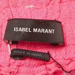 مملوكة مسبقًا Isabel Marant Pink Silk Gauze Frayed Talapiz Shorts S