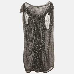 مملوكة مسبقًا Isabel Marant Etoile Monochrome Patterned Jersey Sleeveless Top M