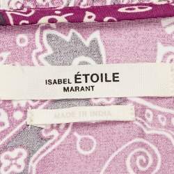 Pre Owned Isabel Marant Etoile Pink Printed Crepe Cescott Midi Dress M