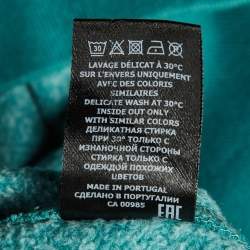 Pre Owned Isabel Marant Etoile Green Logo Print Cotton Houston Sweatshirt M