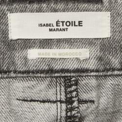 Pre Owned Isabel Marant Etoile Grey Washed Denim Mini Skirt L