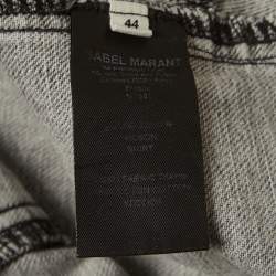 Pre Owned Isabel Marant Etoile Grey Washed Denim Mini Skirt L